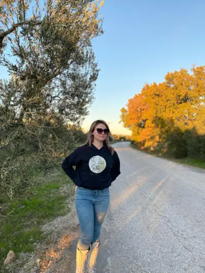 Kapüşonlu Kısa Sweatshirt 