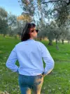 Bisiklet Yaka Sweatshirt 