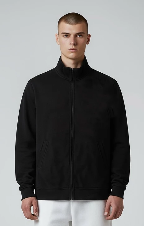 3 İplik Şardonlu Fermuarlı Sweatshirt