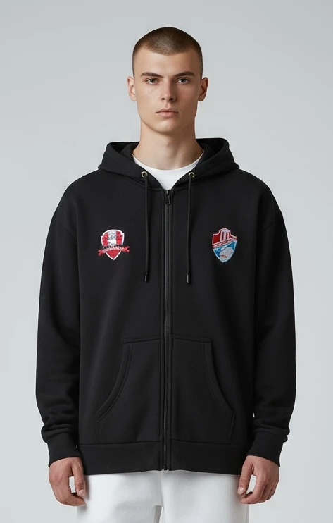 Fermuarlı Kapüşonlu Sweatshirt
